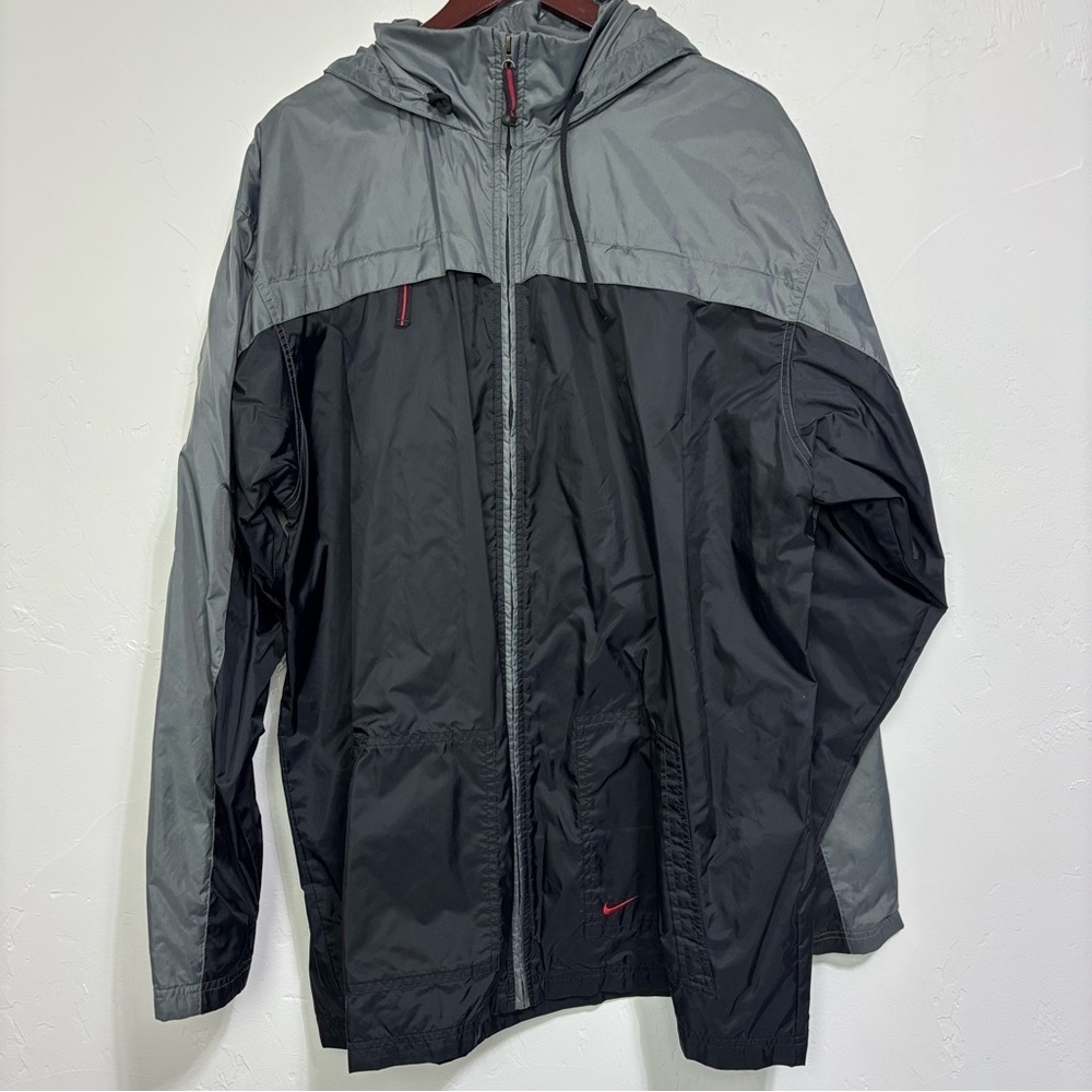 Nike 000 Vintage Y2K Men's Full Zip Windbreaker Lined Hooded Jacket Two Tone XXL